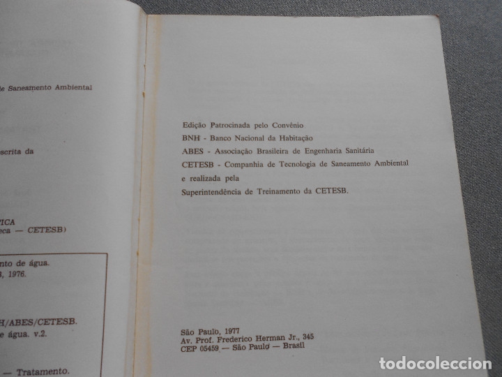Libros de segunda mano: TECNICA DE ABASTECIMENTO E TRATAMENTO DE AGUA - Foto 3