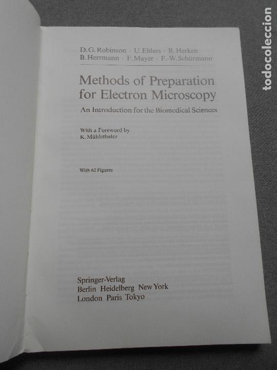 Libros de segunda mano: METHODS OF PREPARATION FOR ELECTRON MICROSCOPY - Foto 2