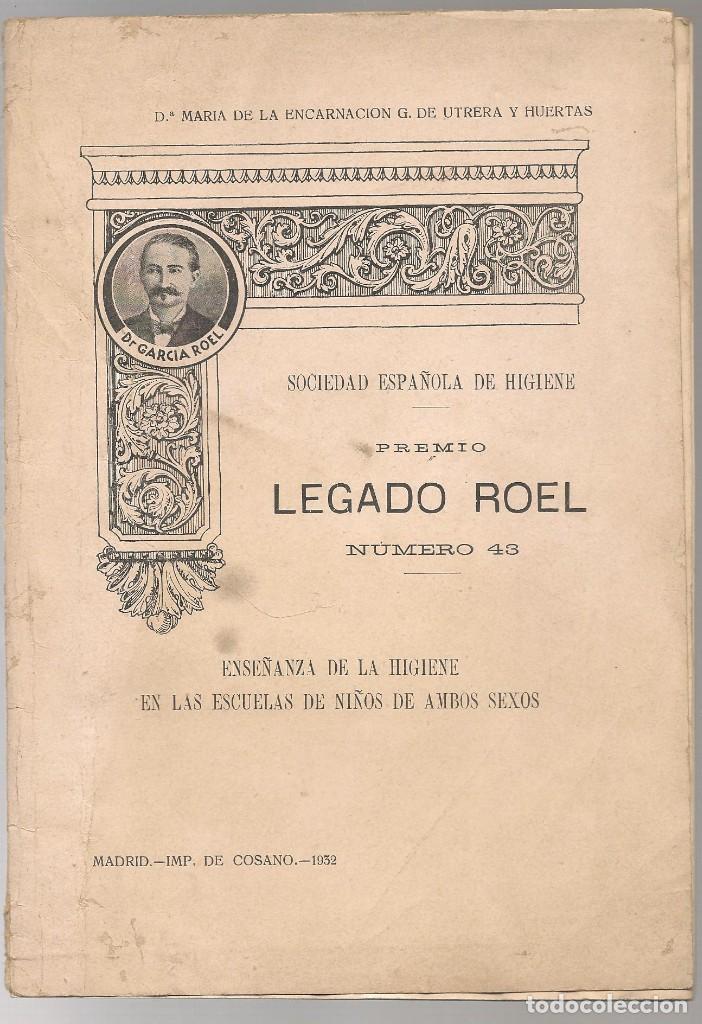 Second hand books: ENSE&Ntilde;ANZA DE LA HIGIENE EN LAS ESCUELAS DE NI&Ntilde;OS DE AMBOS SEXOS, PREMIO ROEL ninc