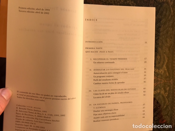 Libros de segunda mano: Aprobar el curso. Bernab&eacute; Tierno. Como nuevo - Foto 4
