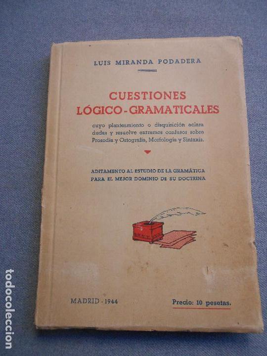 Libros de segunda mano: CUESTIONES LOGICO-GRAMATICALES - Foto 1