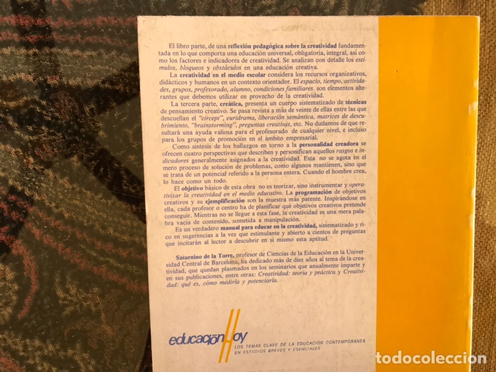 Libros de segunda mano: Educar en la creatividad. S. De la Torre. - Foto 2