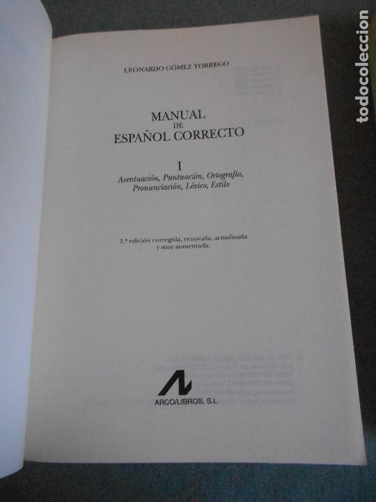 Libros de segunda mano: MANUAL DE ESPA&Ntilde;OL CORRECTO. DOS TOMOS - Foto 2