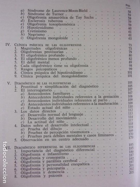 Libros de segunda mano: LAS OLIGOFRENIAS / Jer&oacute;nimo de Moragas - Foto 4