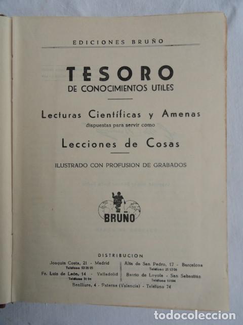 Libros de segunda mano: LIBRO - TESORO DE CONOCIMIENTOS &Uacute;TILES - . A&Ntilde;O 1958. - Foto 2