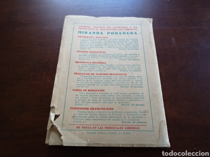 Libros de segunda mano: Gram&aacute;tica espa&ntilde;ola de Lu&iacute;s miranda podadera - Foto 2