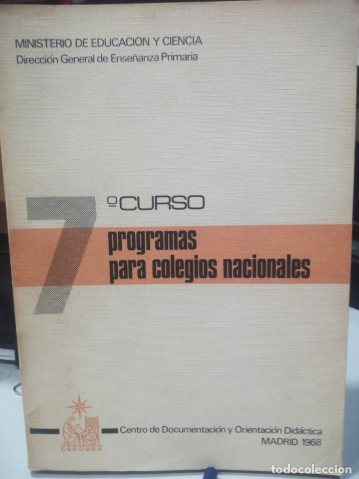 Libros de segunda mano: Programas para colegios nacionales 7&ordm; curso - Foto 1