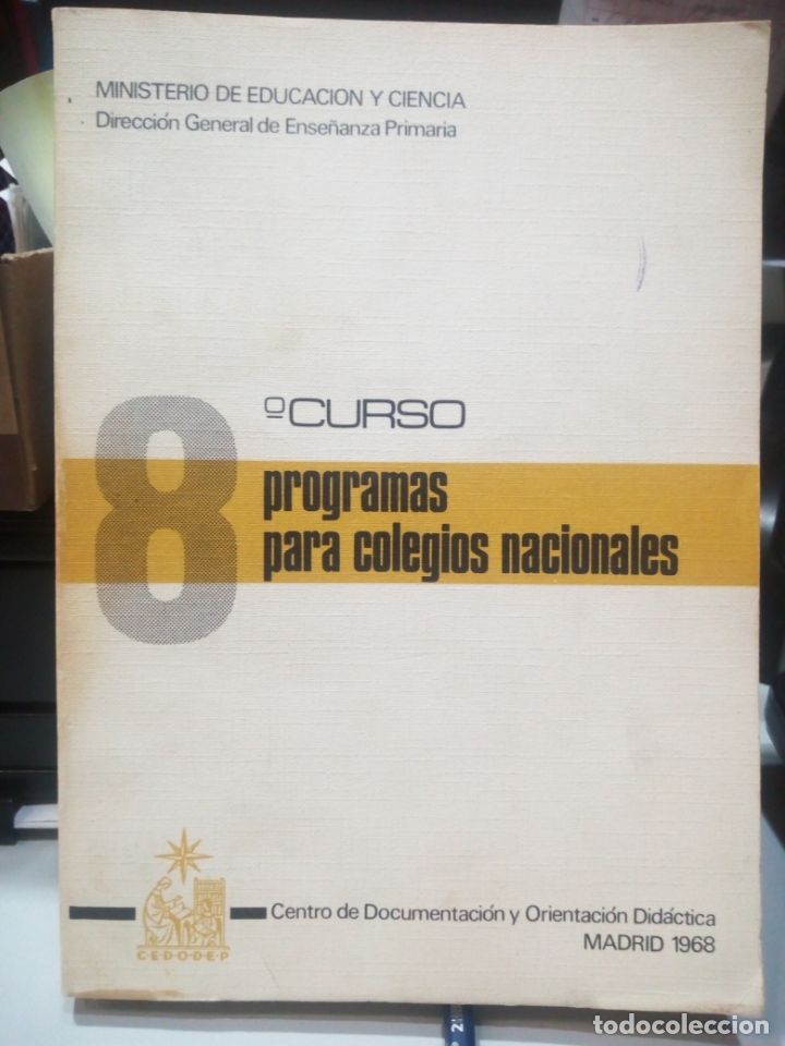 Libros de segunda mano: Programas para colegios nacionales 8&ordm; curso - Foto 1