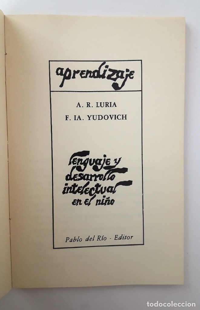 Libros de segunda mano: LENGUAJE Y DESARROLLO INTELECTUAL EN EL NI&Ntilde;O. - Foto 2
