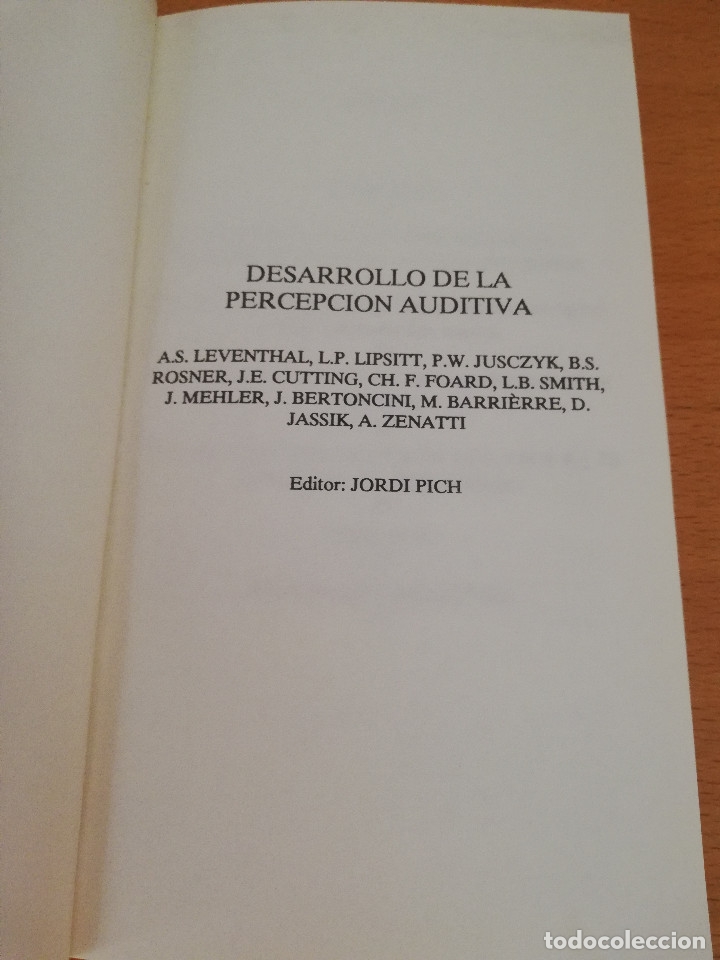 Libros de segunda mano: DESARROLLO DE LA PERCEPCI&Oacute;N AUDITIVA (VV. AA.) - Foto 2