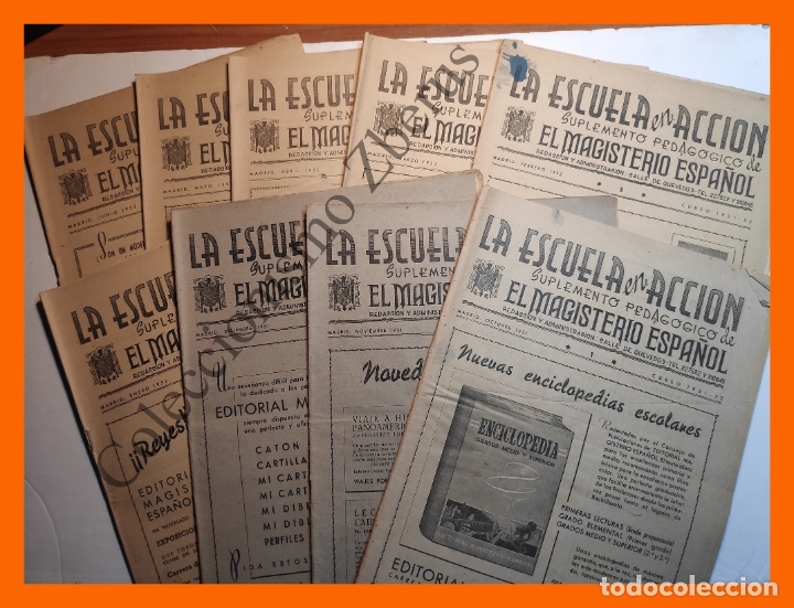 Libri di seconda mano: La Escuela en Accion, Suplemento Pedag&oacute;gico de El Magisterio Espa&ntilde;ol - Curso 1951-1952