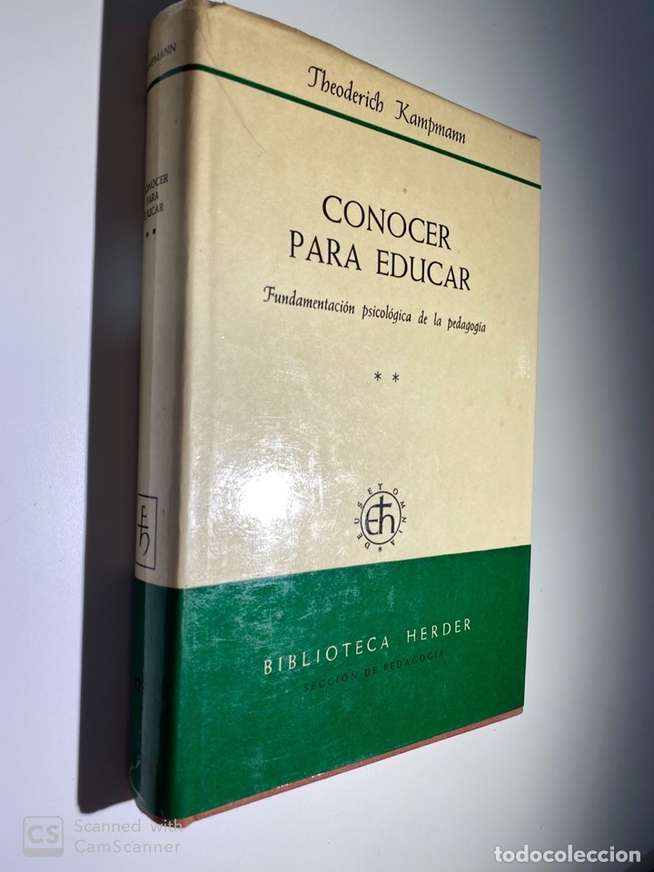 Libros de segunda mano: CONOCER PARA EDUCAR. THEODERICH KAMPMANN. HERDER. BARCELONA, 1974. PAGS:285 - Foto 1