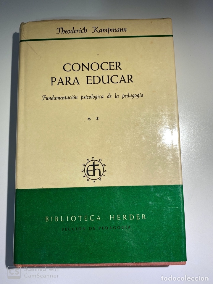 Libros de segunda mano: CONOCER PARA EDUCAR. THEODERICH KAMPMANN. HERDER. BARCELONA, 1974. PAGS:285 - Foto 2