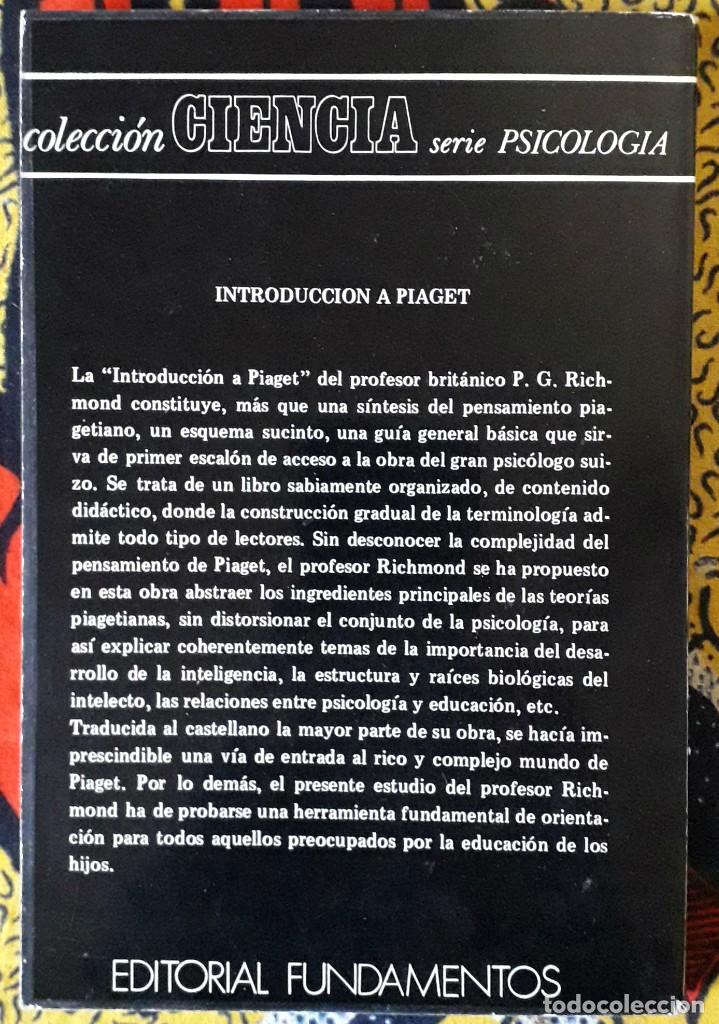 Libros de segunda mano: P. G. Richmond . Introducci&oacute;n a Piaget - Foto 2