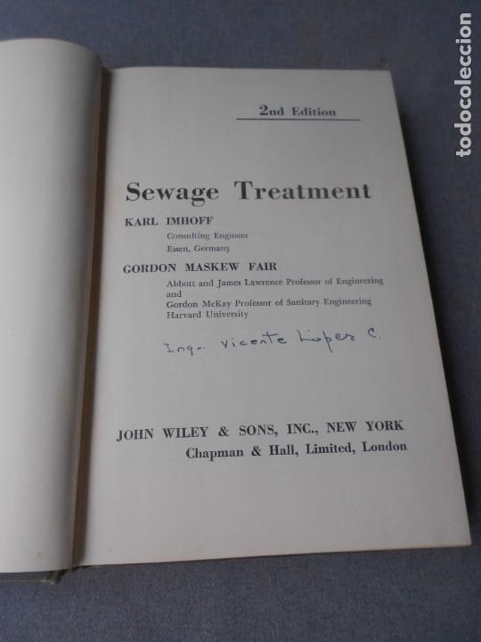 Libros de segunda mano: SEWAGE TREATMENT - Foto 1