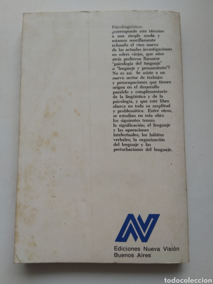 Libros de segunda mano: INTRODUCCI&Oacute;N A LA PSICOLING&Uuml;&Iacute;STICA/VV.AA. - Foto 3