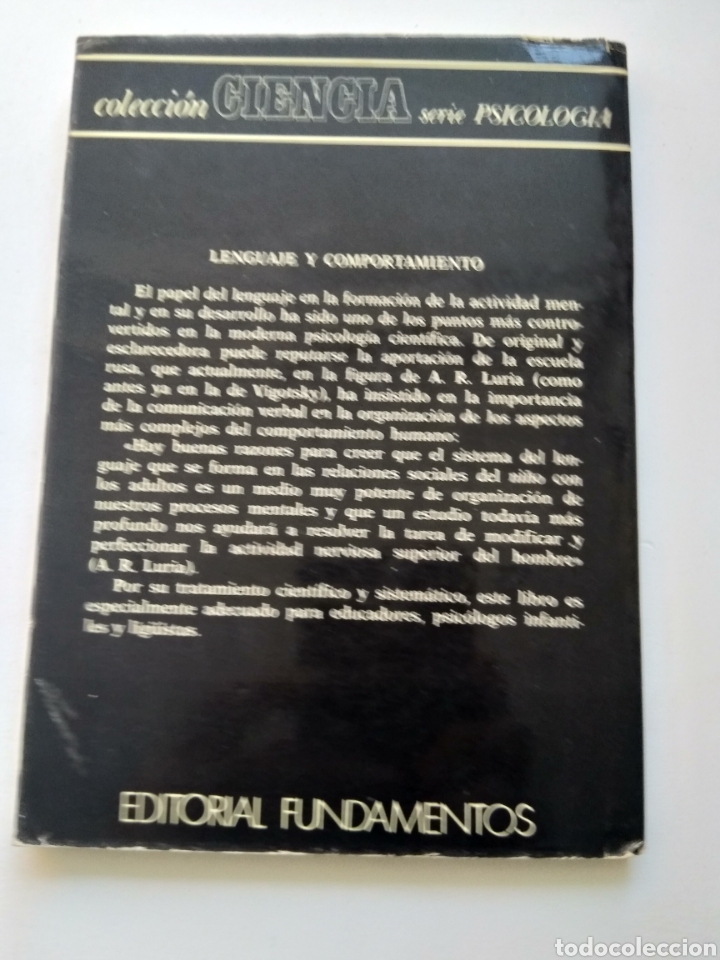 Libros de segunda mano: LENGUAJE Y COMPORTAMIENTO/A.R. LURIA - Foto 3