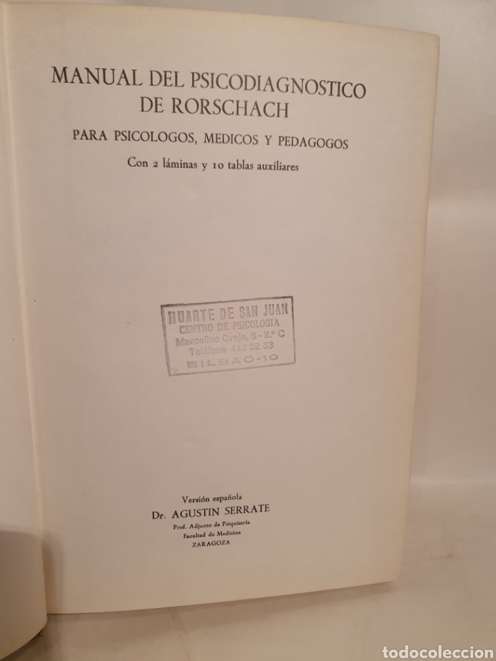 Libros de segunda mano: MANUAL DEL PSICODIAGNOSTICO DE RORSCHACH. 1968. - Foto 3