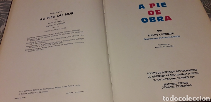 Libros de segunda mano: A PIE DE OBRA, ROBERT L&acute;HERMITE, - Foto 2