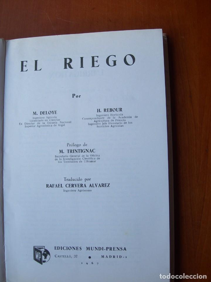 Libros de segunda mano: EL RIEGO / M. DELOYE - H. REBOUR - Foto 3