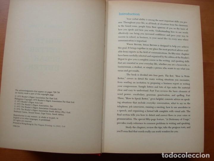 Libros de segunda mano: WRITE BETTER, SPEAK BETTER / READER&acute;S DIGEST - Foto 2