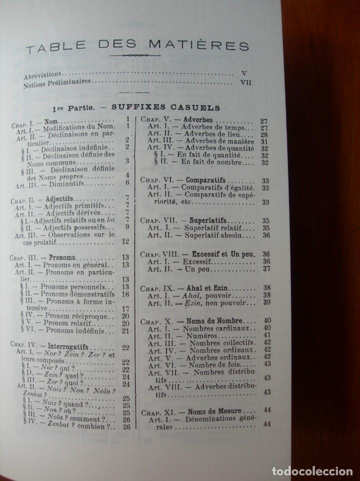 Libros de segunda mano: GRAMMAIRE BASQUE / DIALECTE LABOURDIN / ITHURRY / CUR&Eacute; DE SARE / EUSKERA - FRANC&Eacute;S - Foto 2