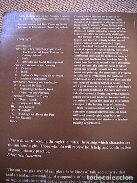 Libros de segunda mano: TOPIC TEACHING IN THE PRIMARY SCHOOL. - Foto 3