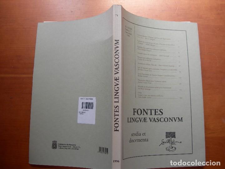 Libros de segunda mano: FONTES LINGUAE VASCONUM N&ordm; 71 / EUSKERA - Foto 1