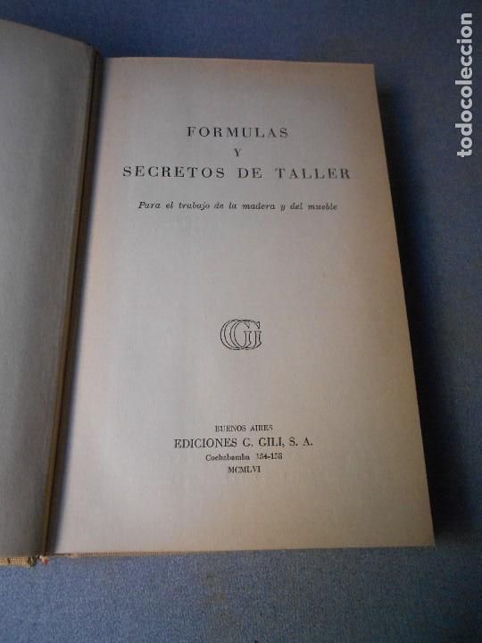 Libros de segunda mano: FORMULAS Y SECRETOS DE TALLER - Foto 2