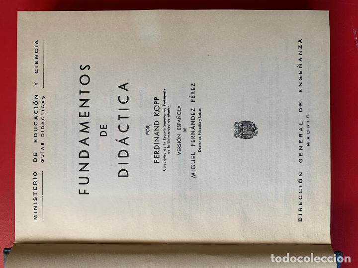 Libros de segunda mano: Fundamentos de did&aacute;ctica - KOPP Ferdinand - Foto 2