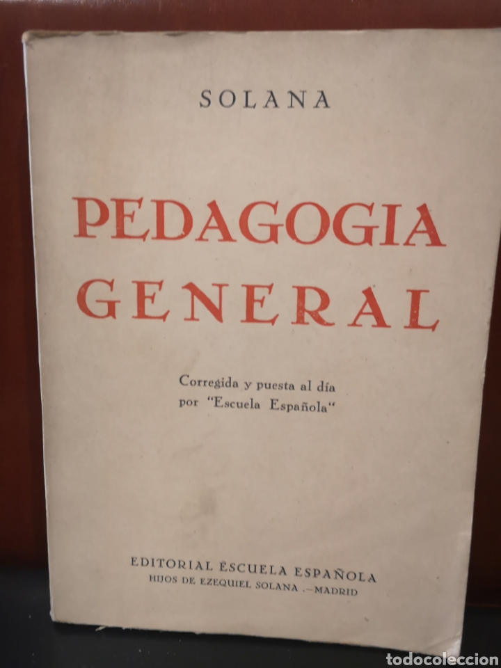 Libros de segunda mano: Pedagog&iacute;a General. Solana. - Foto 1