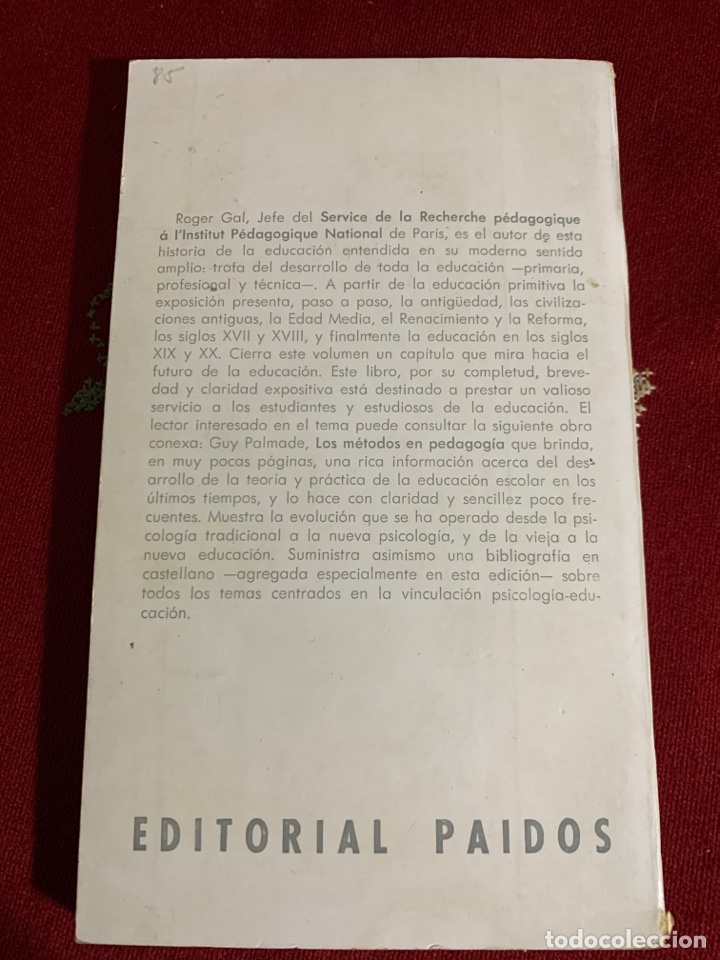 Libros de segunda mano: Historia de la educaci&oacute;n. Roger Gal. - Foto 2