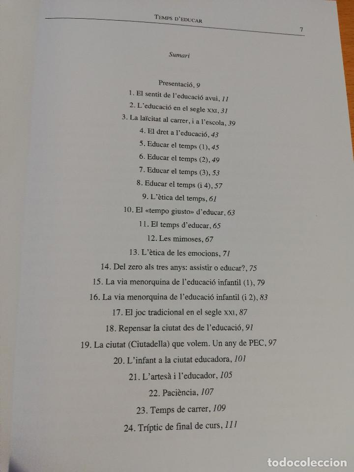 Libros de segunda mano: TEMPS DEDUCAR (NEL MART&Iacute;) - Foto 3