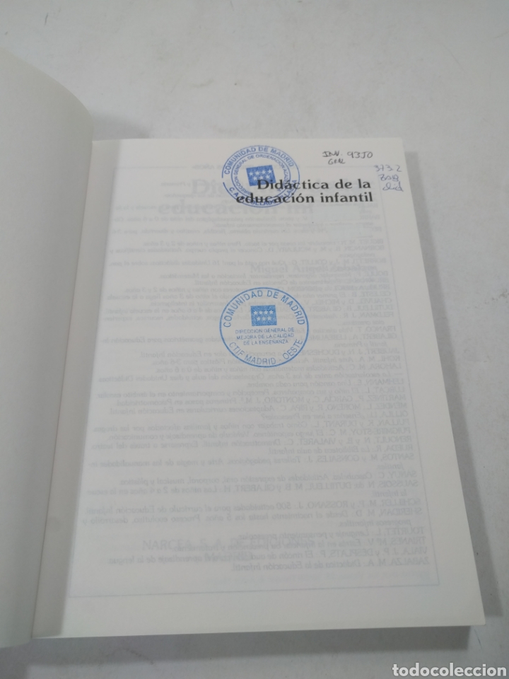 Libros de segunda mano: Did&aacute;ctica de la educaci&oacute;n infantil. Narcea. - Foto 2
