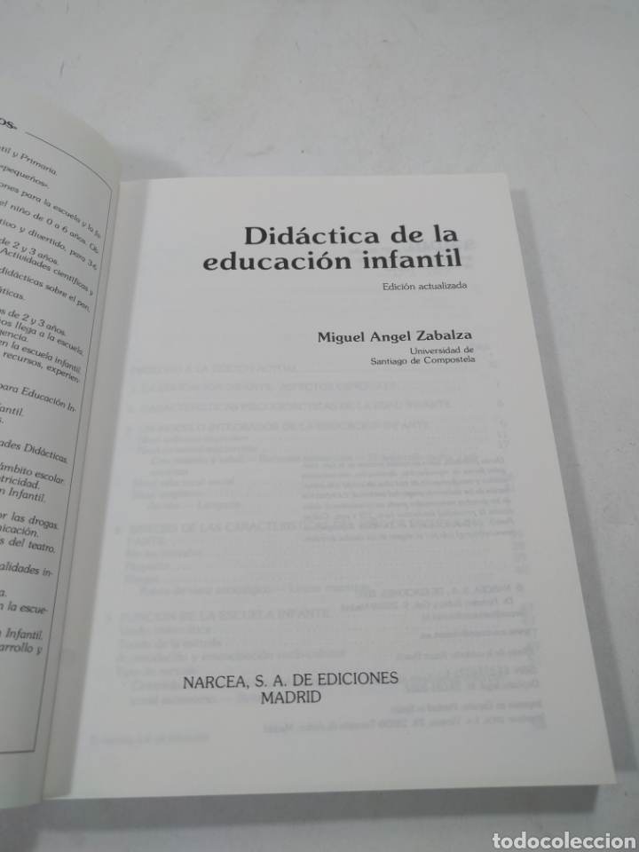 Libros de segunda mano: Did&aacute;ctica de la educaci&oacute;n infantil. Narcea. - Foto 3