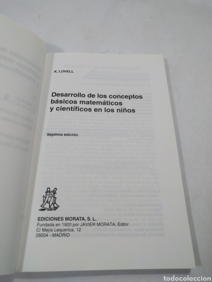 Libros de segunda mano: Desarrollo de los conceptos b&aacute;sicos matem&aacute;ticos y cient&iacute;ficos en los ni&ntilde;os. Morata - Foto 4