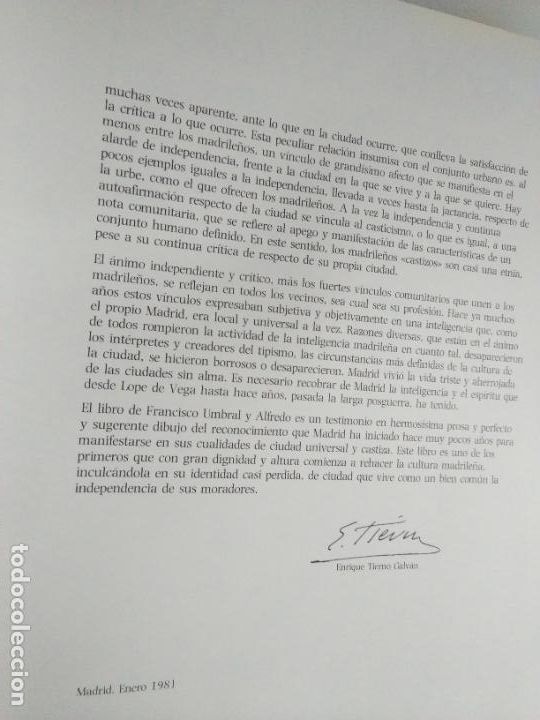 Libros de segunda mano: TEOR&Iacute;A DE MADRID FRANCISCO UMBRAL - Foto 4