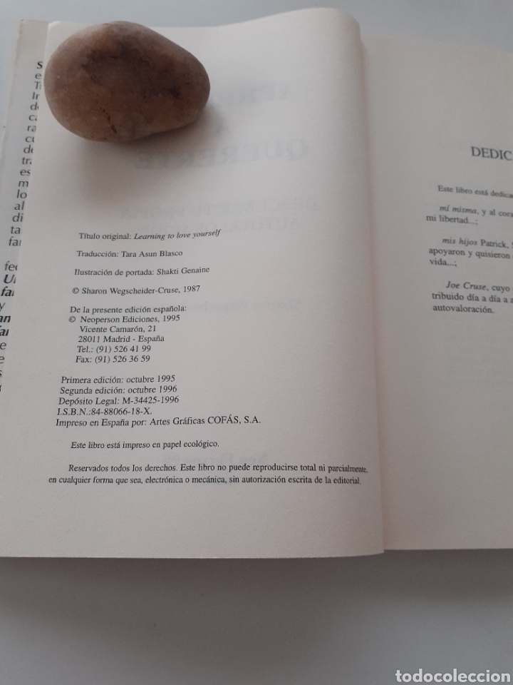 Libros de segunda mano: Aprende a quererte, Sharon Wegscheider-Cruse, 1996 - Foto 2