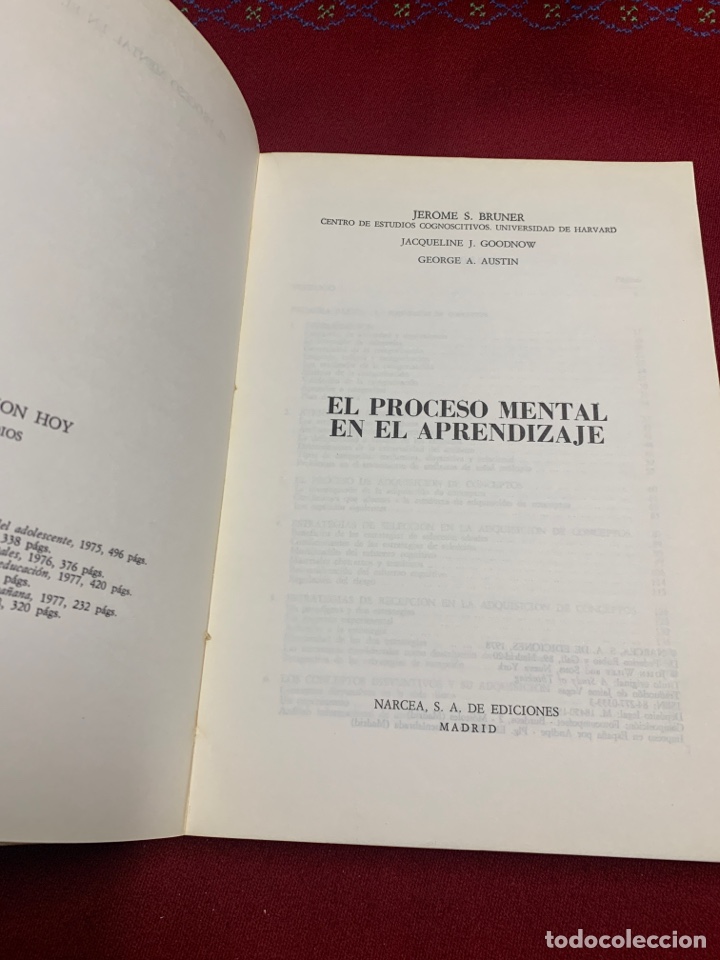 Libros de segunda mano: El proceso mental en el aprendizaje. Jerome S. Brunner. - Foto 5