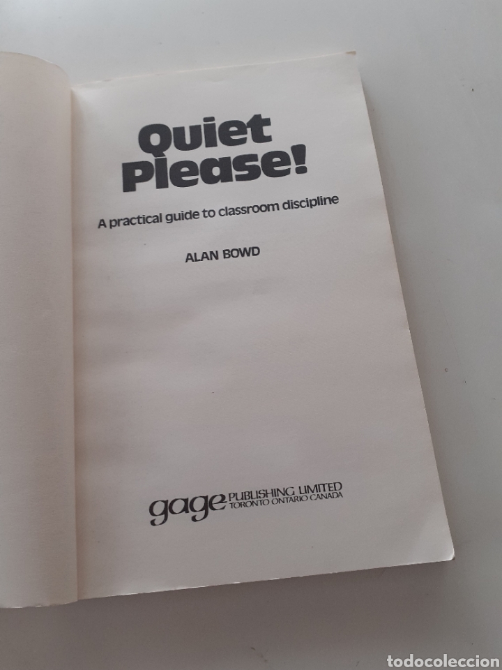 Libros de segunda mano: Quiet Please, a practical guide to classroom discipline, Alan Bowd 1982 - Foto 2