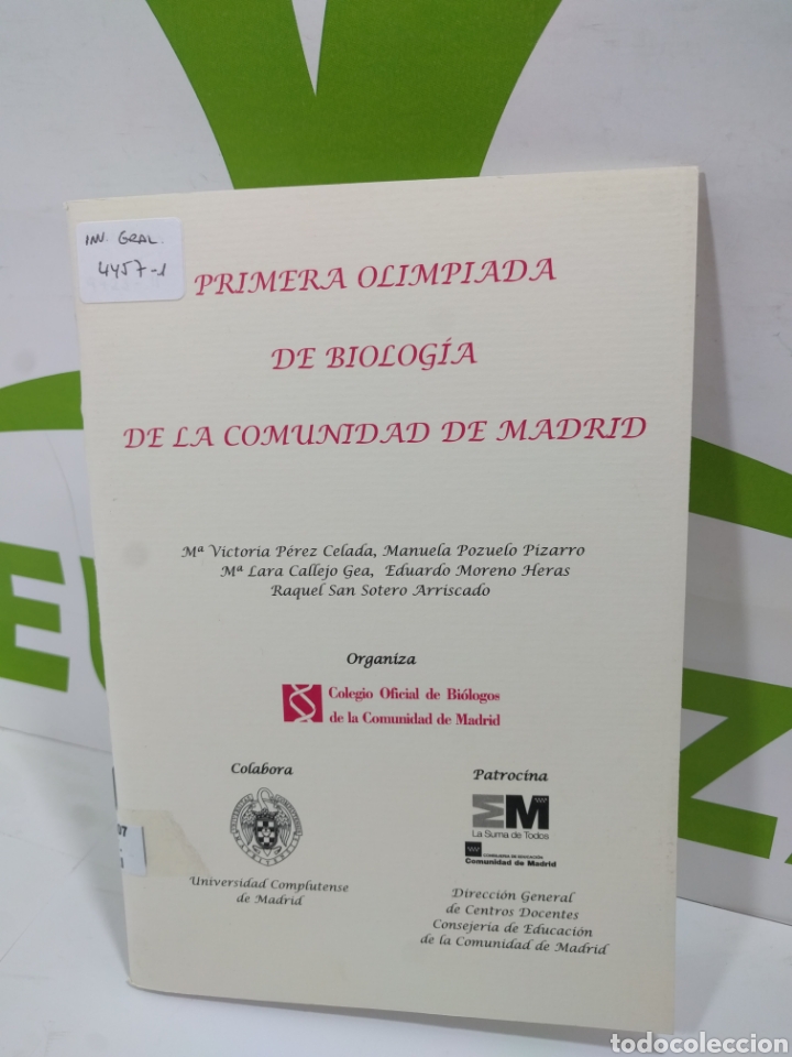 Livres d'occasion: Primera olimpiada de biolog&iacute;a de la comunidad de Madrid.