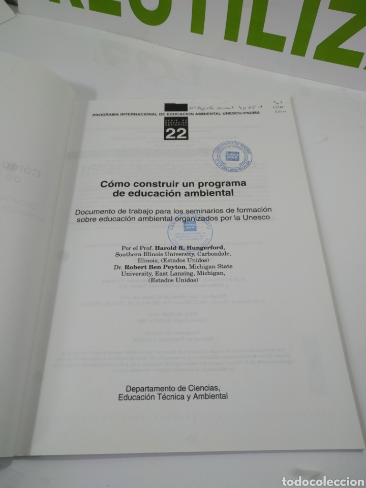 Libros de segunda mano: C&oacute;mo construir un programa de educaci&oacute;n ambiental. Programa intenacional de educaci&oacute;n ambiental. - Foto 4