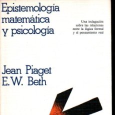Libros de segunda mano: JEAN PIAGET / BETH - EPISTEMOLOGÍA MATEMÁTICA Y PSICOLOGÍA (CRÍTICA, 1980). Lote 324413418