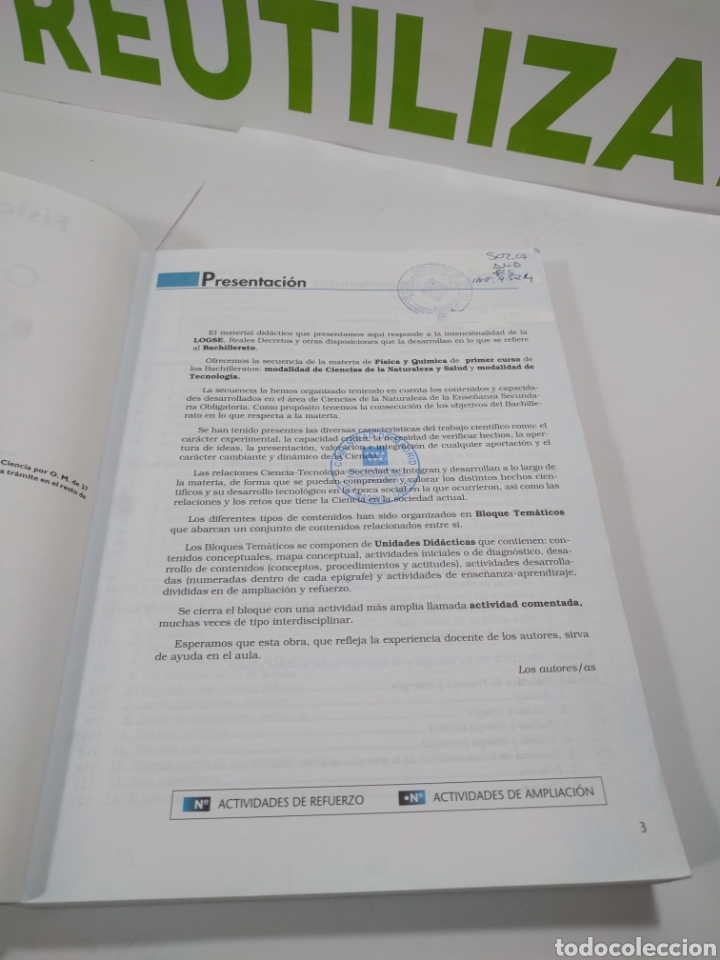 Libros de segunda mano: F&iacute;sica y qu&iacute;mica 1. Editex. - Foto 4