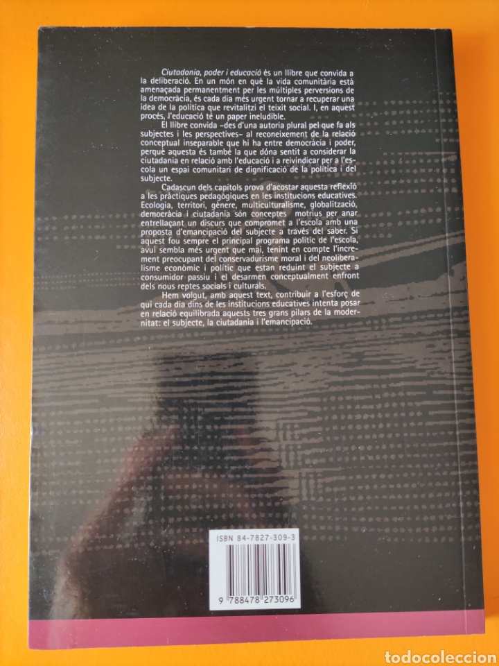 Libros de segunda mano: CIUTADANIA , PODER I EDUCACI&Oacute;. Jaume Mart&iacute;nez Bonaf&eacute;. Biblioteca GUIX. - Foto 2