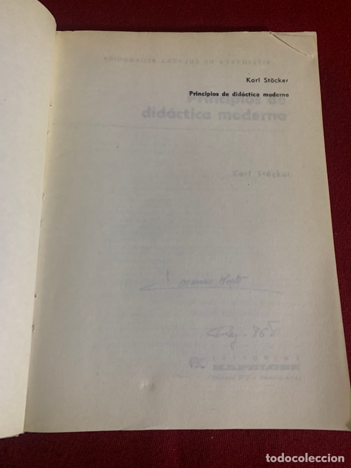 Libros de segunda mano: Principios de did&aacute;ctica moderna. Karl St&ouml;cker. - Foto 4