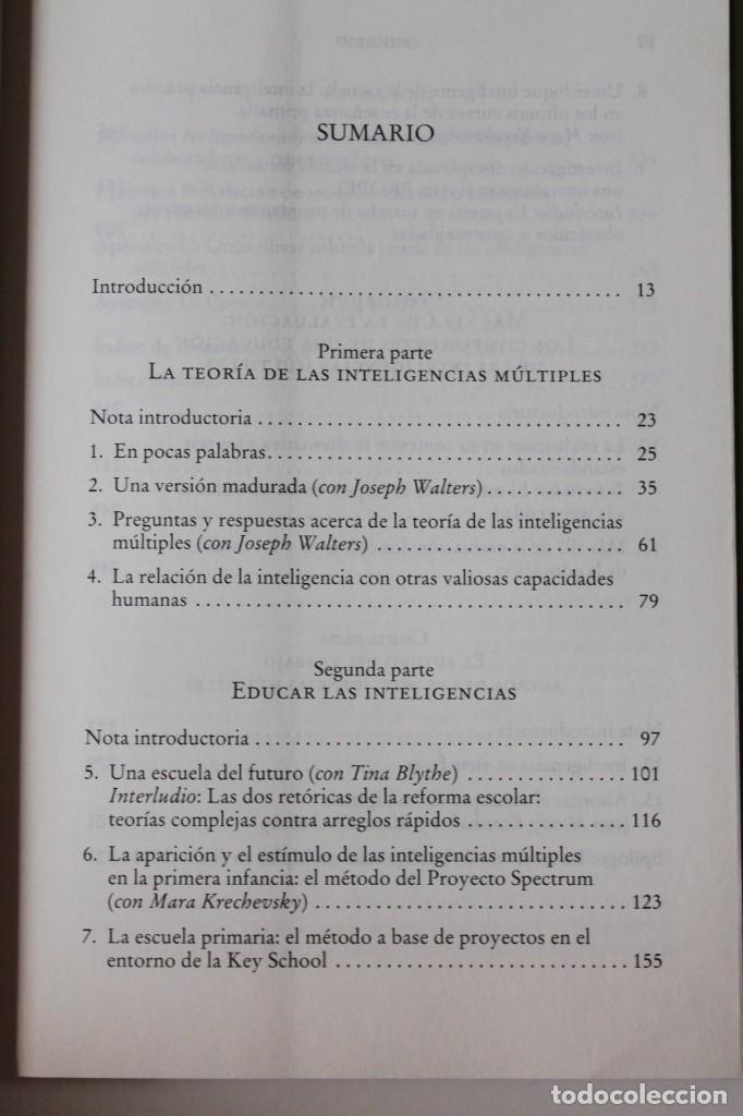 Libros de segunda mano: Howard Gardner - Inteligencias m&uacute;ltiples. La teor&iacute;a en la pr&aacute;ctica - Paid&oacute;s - Foto 4