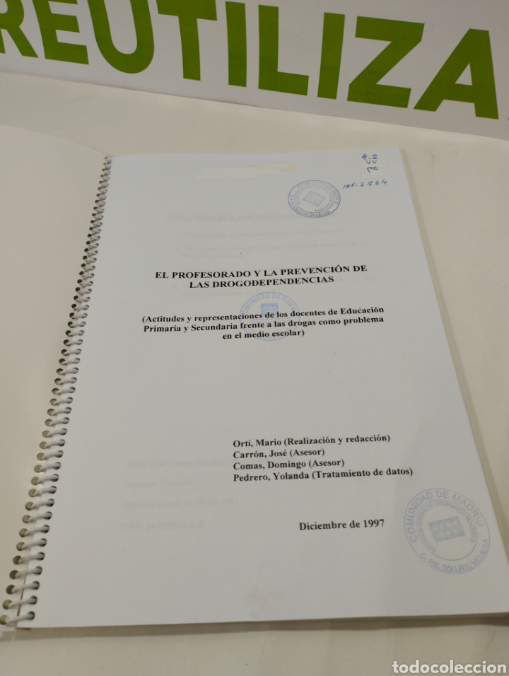Libros de segunda mano: El profesorado y la prevenci&oacute;n de las drogodependencias. - Foto 2