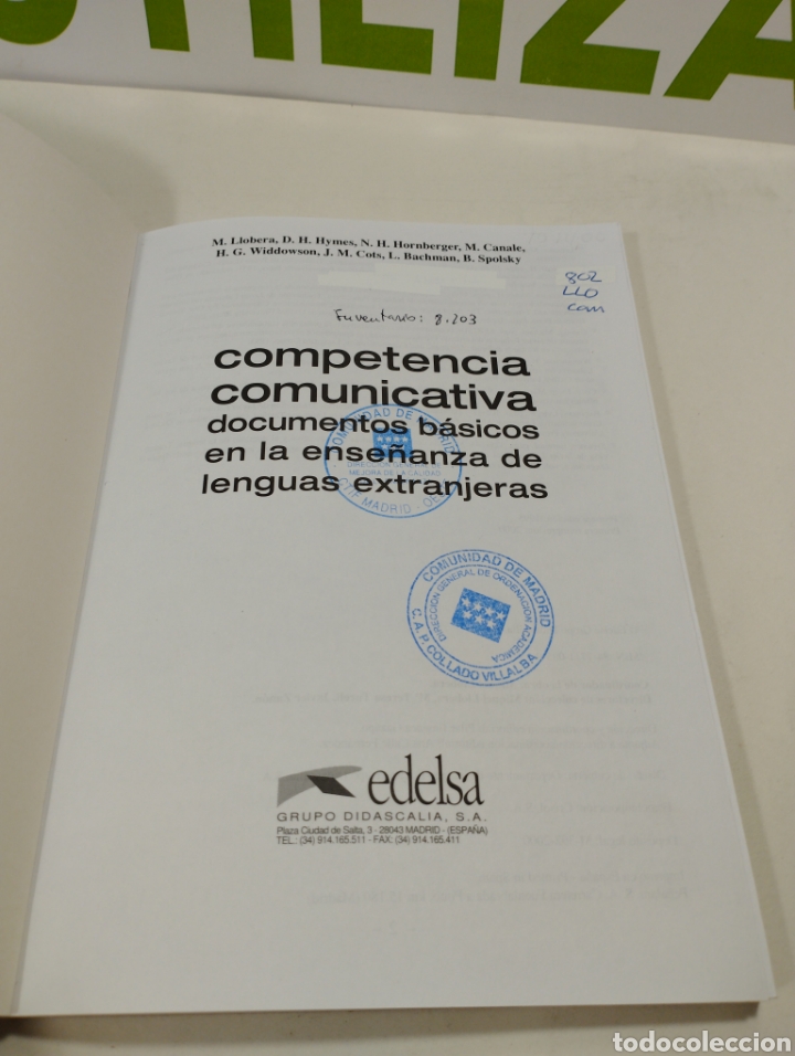 Libros de segunda mano: Colecci&oacute;n investigaci&oacute;n did&aacute;ctica. Competencia comunicativa. Documentos b&aacute;sicos en la ense&ntilde;anza de.. - Foto 2