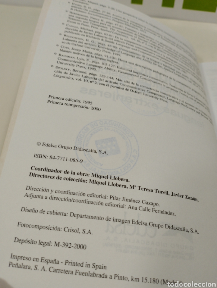 Libros de segunda mano: Colecci&oacute;n investigaci&oacute;n did&aacute;ctica. Competencia comunicativa. Documentos b&aacute;sicos en la ense&ntilde;anza de.. - Foto 3